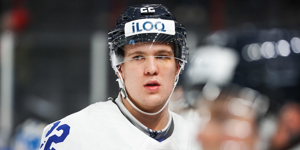Kasper Halttunen Suomen U20-jääkiekkomaajoukkueessa nuorten MM-kisoissa 2024